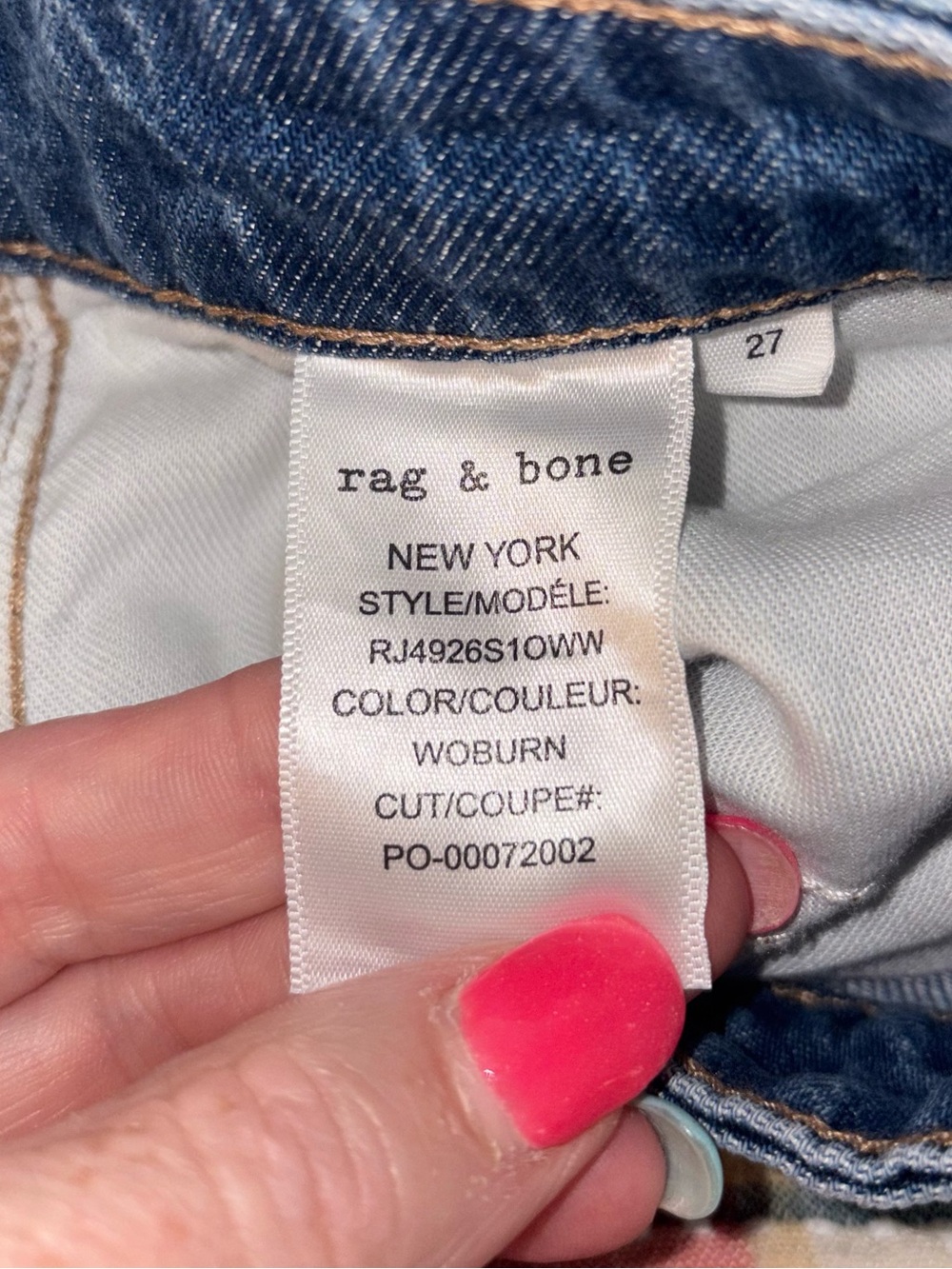 NWT Rag & Bone Lori High Rise Wide Leg Crop Jeans Woburn Medium Wash 27 - Picture 7 of 8